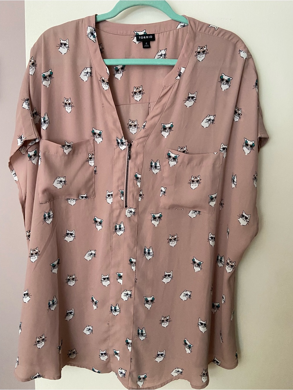 torrid cats with glasses blouse